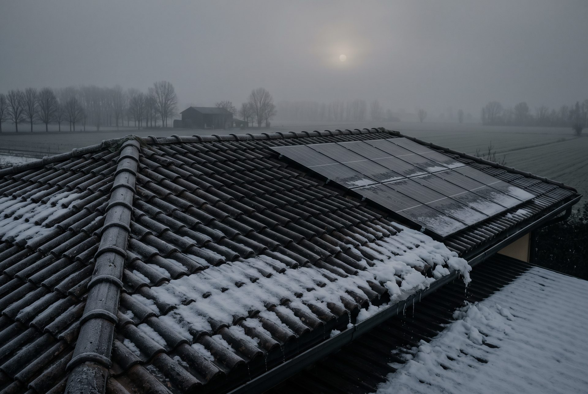 Fotovoltaico in inverno: quanto produce con neve, nebbia e giornate corte